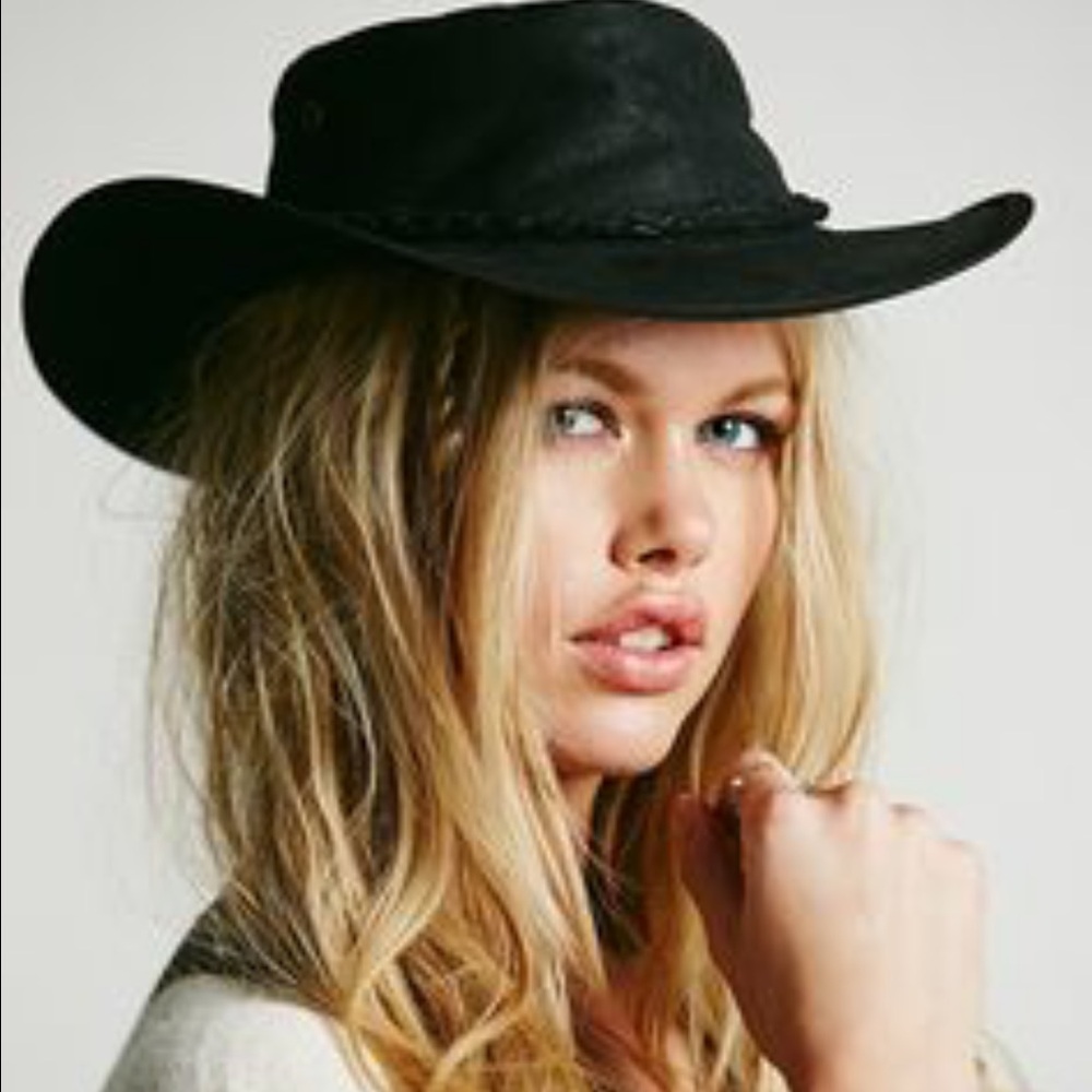 Free People Henschel Leather Hat NWOT